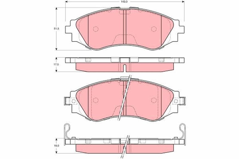 TRW GDB3216 Brake Pad Set, disc brake