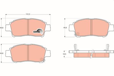 Brake Pad Set, disc brake TRW GDB3218