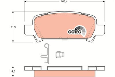 Brake Pad Set, disc brake TRW GDB3223