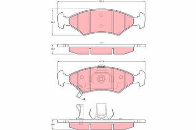 Brake Pad Set, disc brake TRW GDB3224