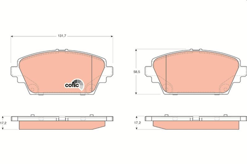 TRW GDB3227 Brake Pad Set, disc brake