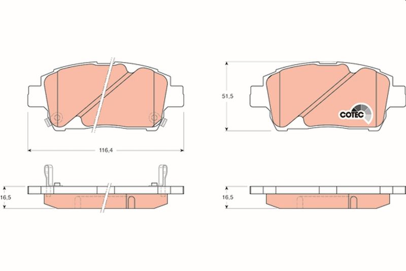 TRW GDB3242 Brake Pad Set, disc brake