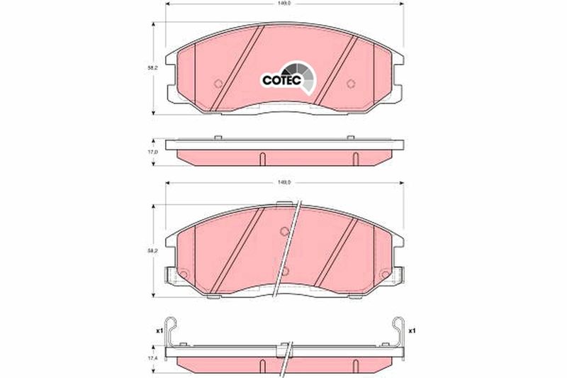 TRW GDB3244 Brake Pad Set, disc brake