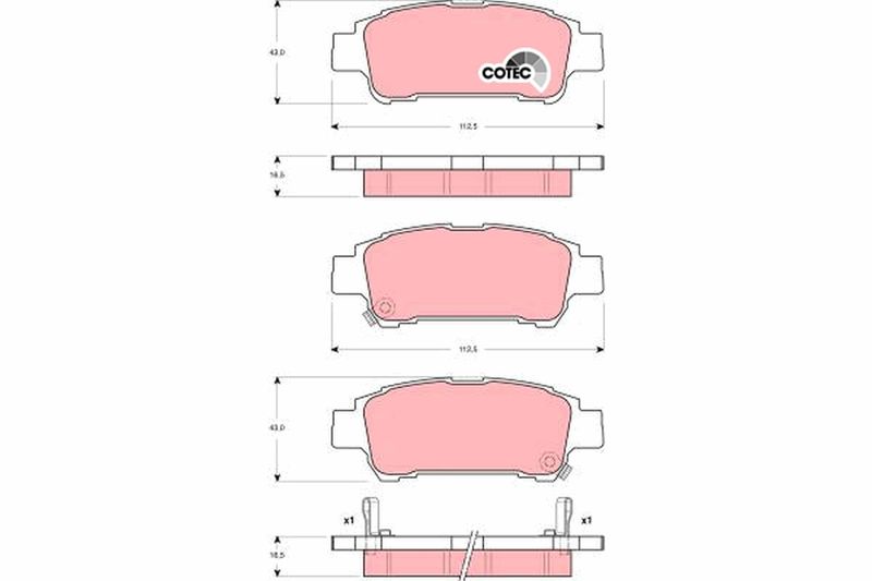 TRW GDB3249 Brake Pad Set, disc brake