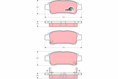 Brake Pad Set, disc brake TRW GDB3249