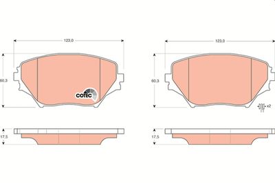 Brake Pad Set, disc brake TRW GDB3251