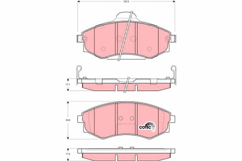 TRW GDB3256 Brake Pad Set, disc brake