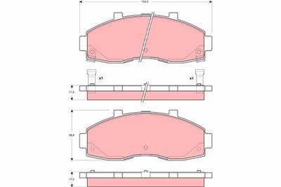 Brake Pad Set, disc brake TRW GDB3263