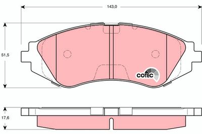 Brake Pad Set, disc brake TRW GDB3265