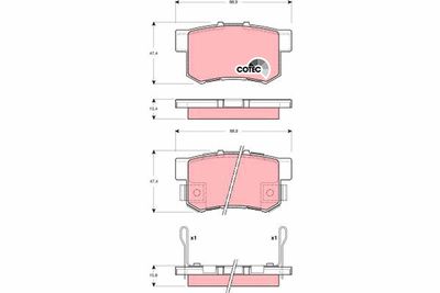 Brake Pad Set, disc brake TRW GDB3269