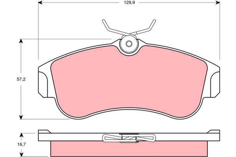 TRW GDB3271 Brake Pad Set, disc brake