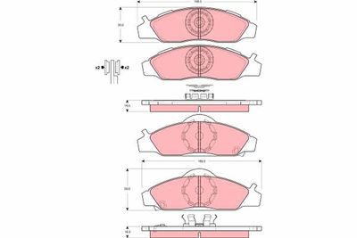 Brake Pad Set, disc brake TRW GDB3281