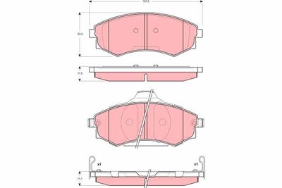 Brake Pad Set, disc brake TRW GDB3283