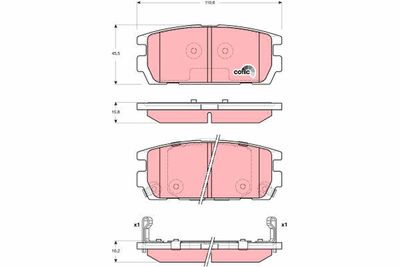 Brake Pad Set, disc brake TRW GDB3296