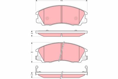 Brake Pad Set, disc brake TRW GDB3299