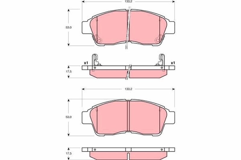 TRW GDB3300 Brake Pad Set, disc brake