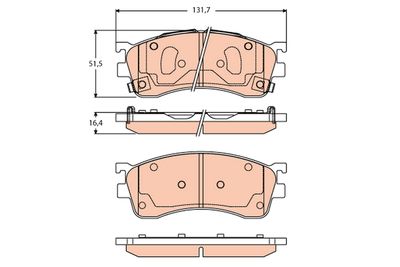 Brake Pad Set, disc brake TRW GDB3304