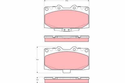 Brake Pad Set, disc brake TRW GDB3307