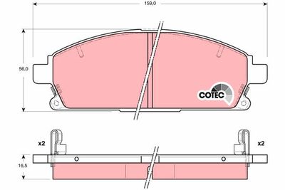 Brake Pad Set, disc brake TRW GDB3312