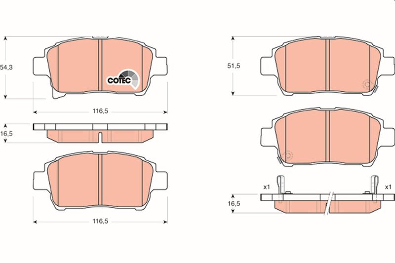 TRW GDB3317 Brake Pad Set, disc brake