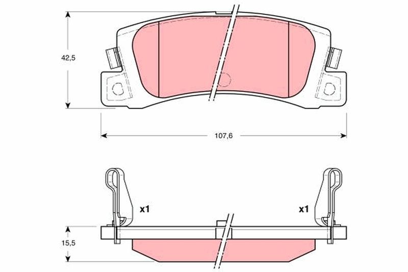 TRW GDB3329 Brake Pad Set, disc brake