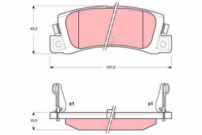 Brake Pad Set, disc brake TRW GDB3329