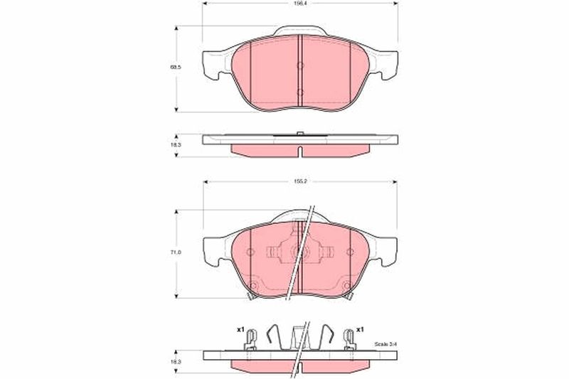 TRW GDB3335 Brake Pad Set, disc brake