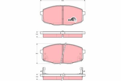 Brake Pad Set, disc brake TRW GDB3342