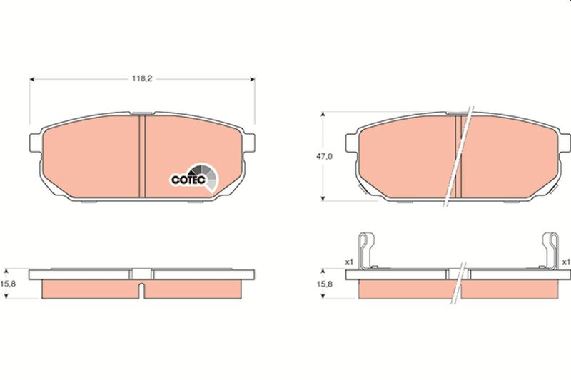 TRW GDB3344 Brake Pad Set, disc brake