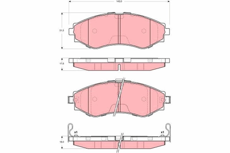 TRW GDB3345 Brake Pad Set, disc brake