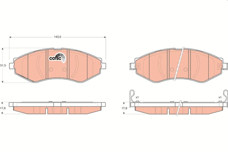 TRW GDB3347 Brake Pad Set, disc brake