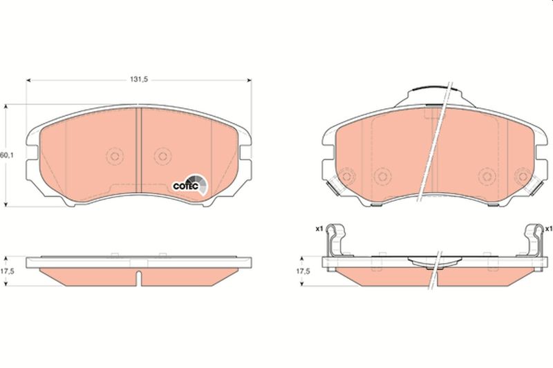 TRW GDB3352 Brake Pad Set, disc brake