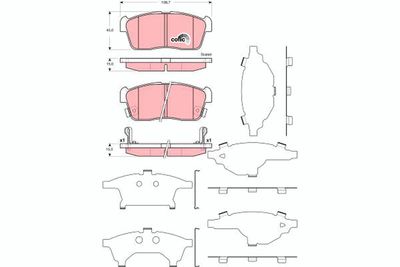 Brake Pad Set, disc brake TRW GDB3359