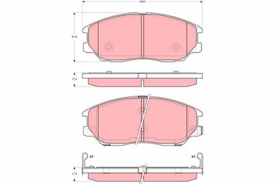 Brake Pad Set, disc brake TRW GDB3360