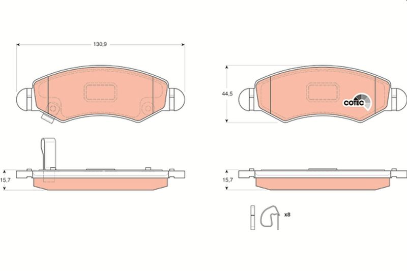 TRW GDB3363 Brake Pad Set, disc brake