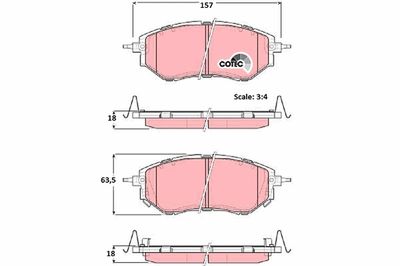 Brake Pad Set, disc brake TRW GDB3372