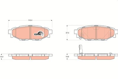 Brake Pad Set, disc brake TRW GDB3373