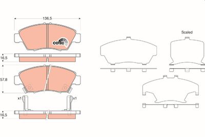 Brake Pad Set, disc brake TRW GDB3375