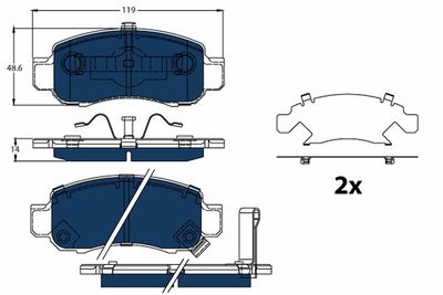 Brake Pad Set, disc brake TRW GDB3376BTE