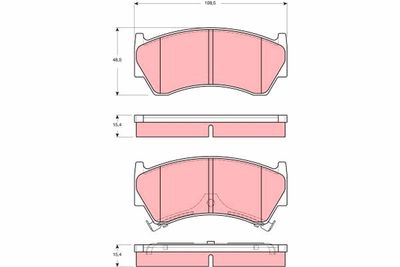 Brake Pad Set, disc brake TRW GDB3391