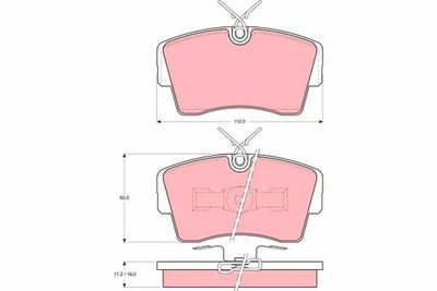 Brake Pad Set, disc brake TRW GDB339