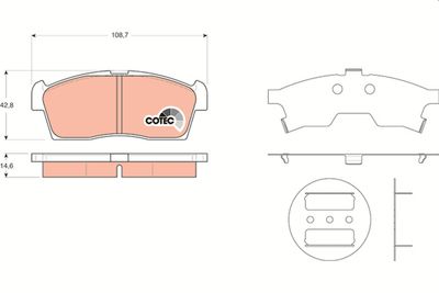 Brake Pad Set, disc brake TRW GDB3411