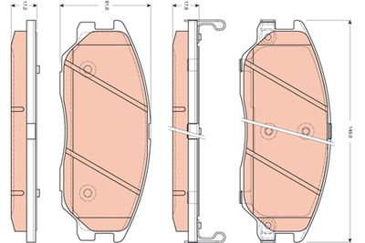 Brake Pad Set, disc brake TRW GDB3412