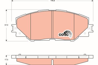 Brake Pad Set, disc brake TRW GDB3424