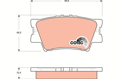 Brake Pad Set, disc brake TRW GDB3426