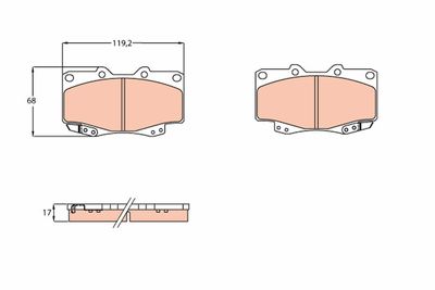 Brake Pad Set, disc brake TRW GDB3428