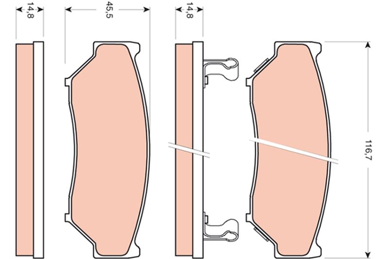 TRW GDB3436 Brake Pad Set, disc brake