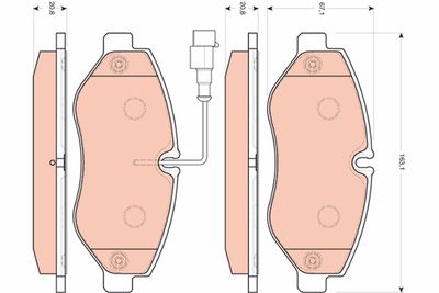 Brake Pad Set, disc brake TRW GDB3439