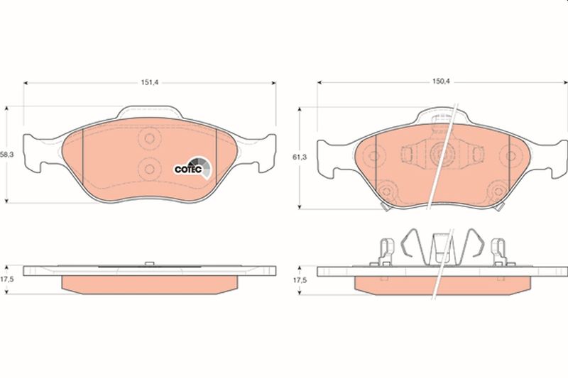 TRW GDB3457 Brake Pad Set, disc brake