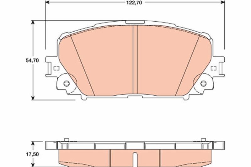 TRW GDB3460 Brake Pad Set, disc brake